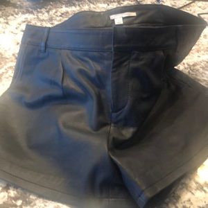 Leather shorts